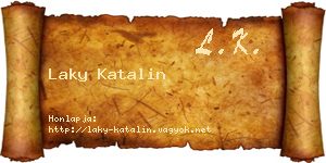Laky Katalin névjegykártya